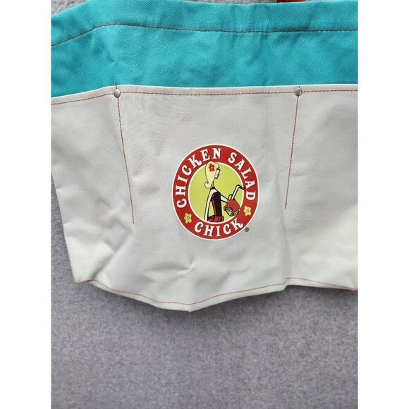 Chicken Salad Chick Tote Bag With Red Handles & Logo 19" x 13" - Picture 2 of 6